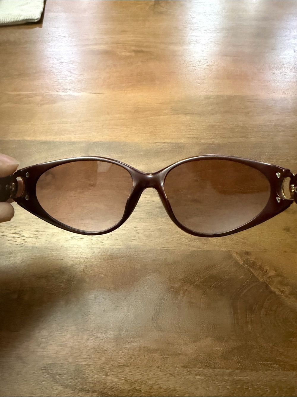 Christian Dior vintage textured brown sunglasses - Picture 6 of 9